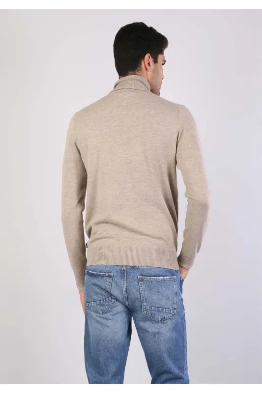Slim Fit Baliqchi Erkaklar Bej Ko'ylagi - 2