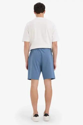 Slim Fit Basic ko‘k rangli shortilar - 6