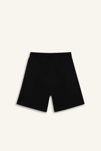 Slim Fit Basic Short Qora - 4