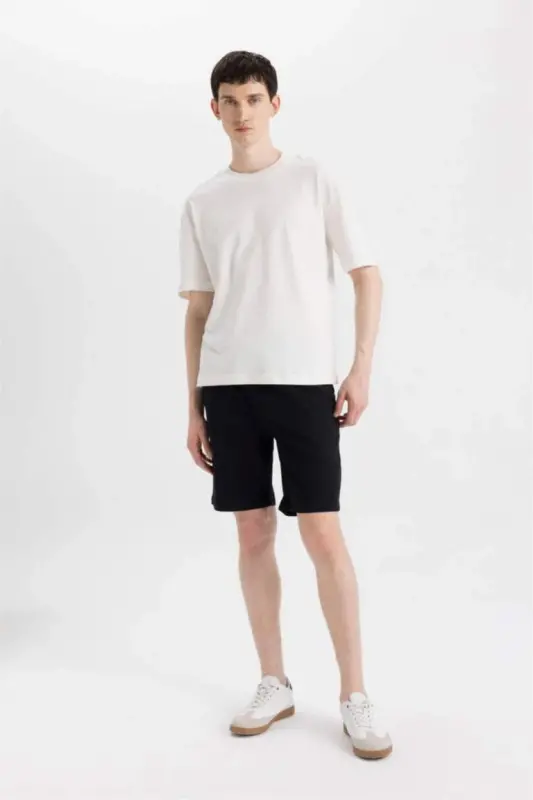 Slim Fit Basic Shorts Black - 2