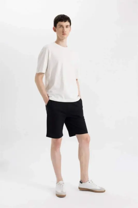 Slim Fit Basic Shorts Black - 3