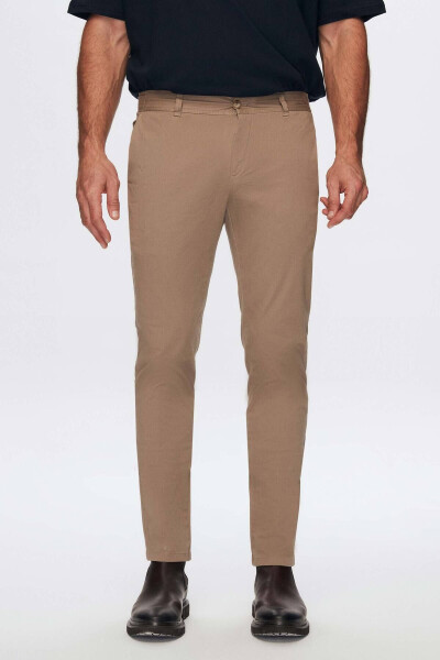 Slim Fit Beige Armored Chino Pants - 1