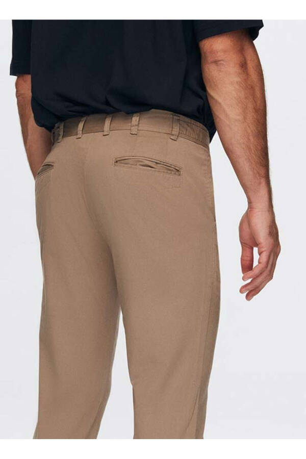 Slim Fit Beige Armored Chino Pants - 4