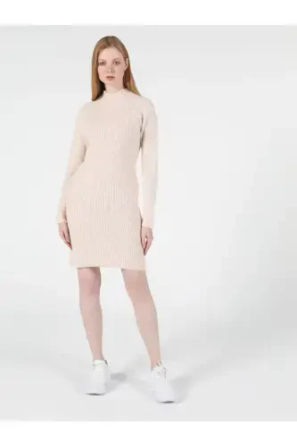 Slim Fit Beige Women's Dress Cl1051553 - 1