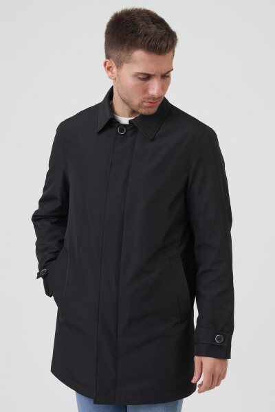 Slim Fit Black Coat - 9