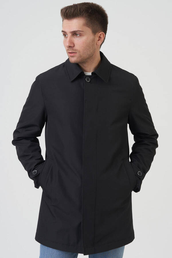 Slim Fit Black Coat - 2