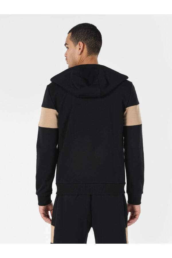 Slim Fit Black Hoodie for Men - 2