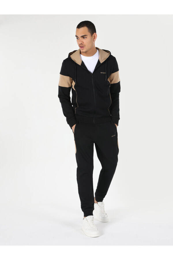 Slim Fit Black Hoodie for Men - 3