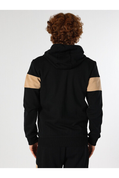 Slim Fit Black Hoodie for Men - 6