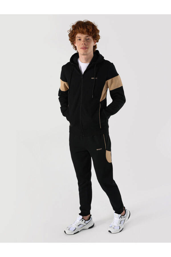 Slim Fit Black Hoodie for Men - 7