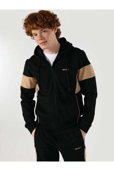 Slim Fit Black Hoodie for Men - 8