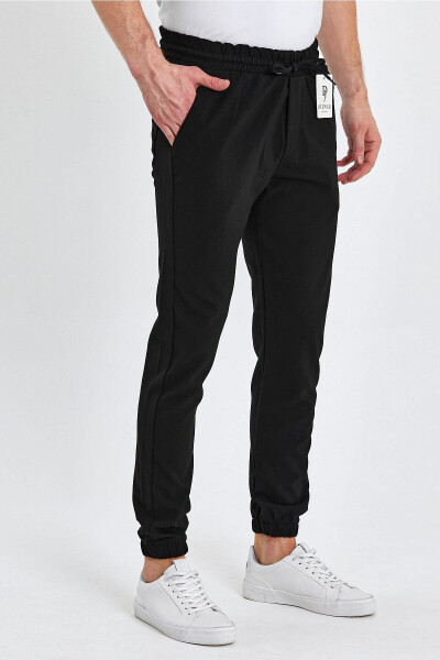 Slim Fit Black Jogger Pants - 2