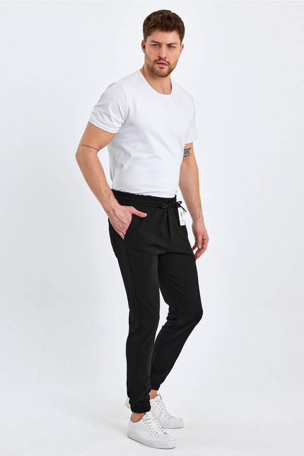 Slim Fit Black Jogger Pants - 4