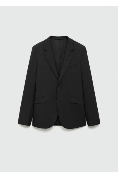 Slim Fit Blazer Ceket-Siyah - 3