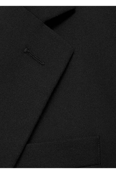 Slim Fit Blazer Ceket-Siyah - 6
