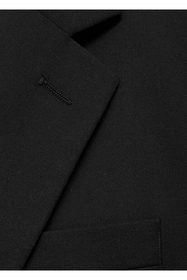 Slim Fit Blazer Ceket-Siyah - 6