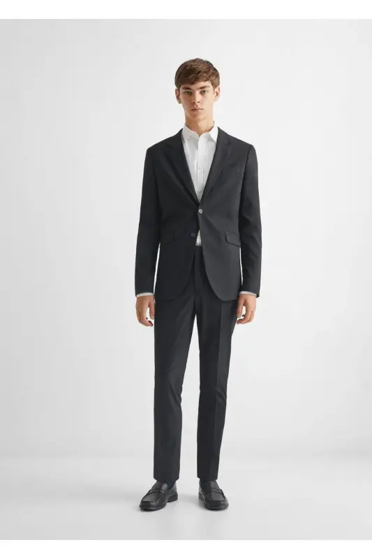 Slim Fit Blazer Ceket - Siyah - 2