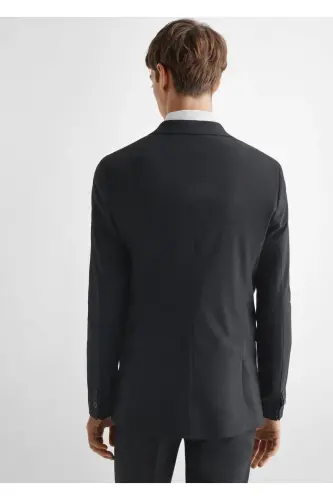 Slim Fit Blazer Ceket - Siyah - 4