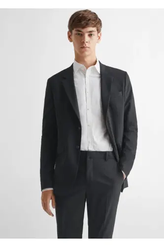 Slim Fit Blazer Ceket - Siyah 