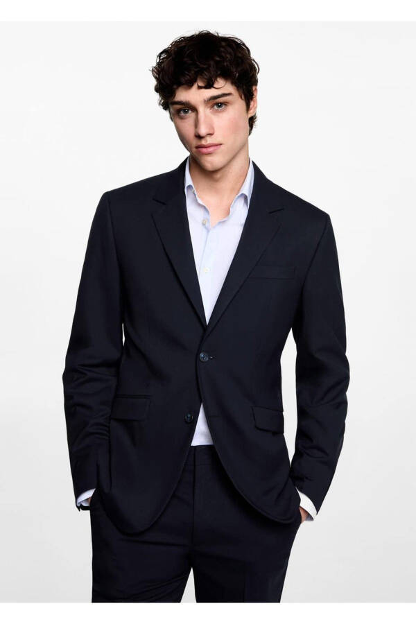 Slim Fit Blazer Jacket - 1