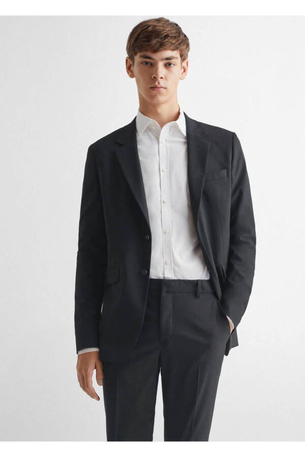 Slim Fit Blazer Jacket - 1