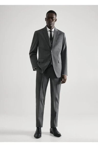 Slim Fit Blazer Jacket In Stretch Fabric - MANGO MAN (1)