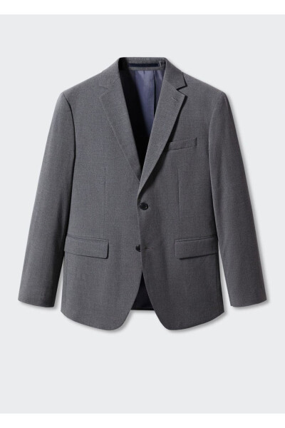Slim Fit Blazer Jacket In Stretch Fabric - 3