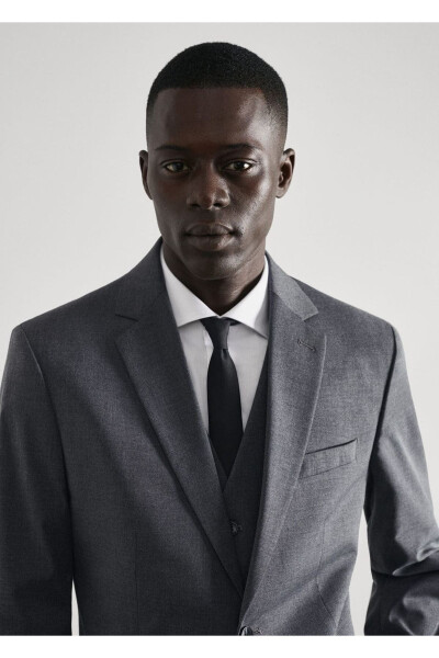 Slim Fit Blazer Jacket In Stretch Fabric - 8
