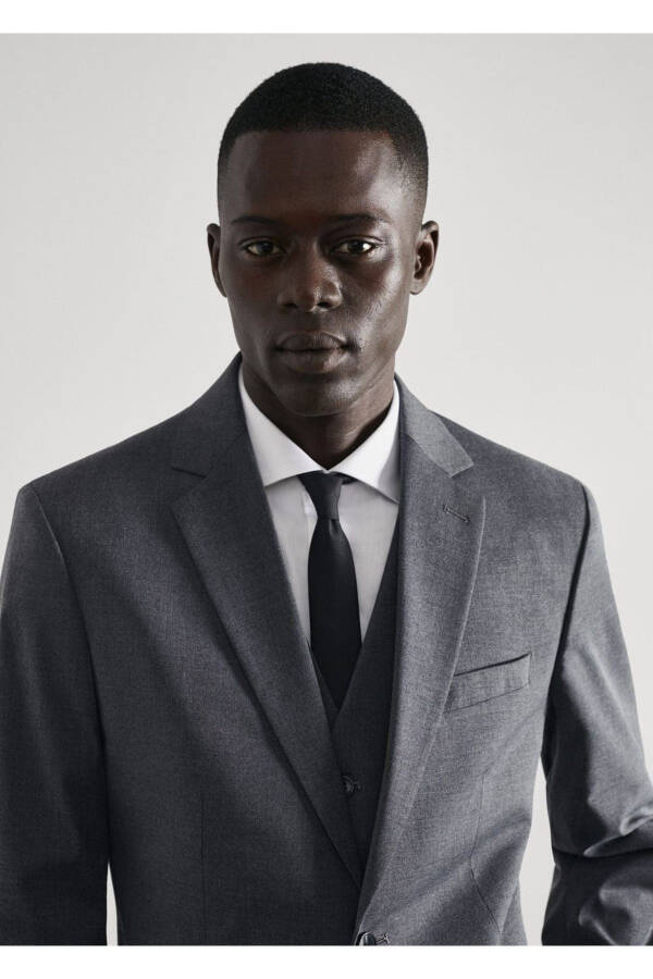 Slim Fit Blazer Jacket In Stretch Fabric - 8