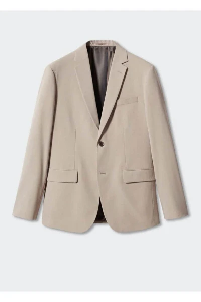 Slim Fit Blazer Jacket with Stretch Fabric - 3