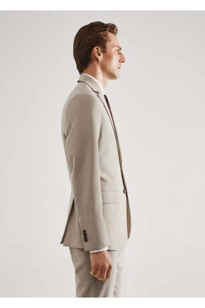 Slim Fit Blazer Jacket with Stretch Fabric - 6