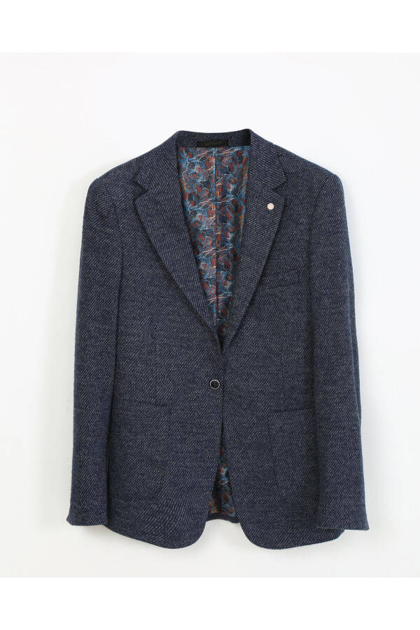 Slim Fit Blazer Single Jacket 7158-01-50 Navy - 1