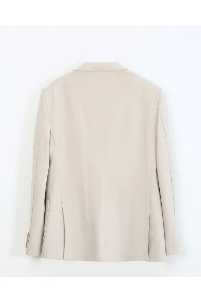 Slim Fit Blazer Single Jacket 7160-1-5-Stone - 4