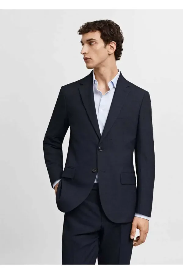 Slim fit blazer with stretch - 1