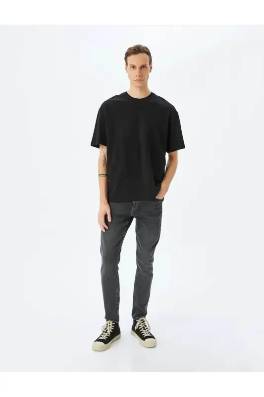 Slim Fit Brad Jean Antrasit Erkak Jean Shim 5s - 2