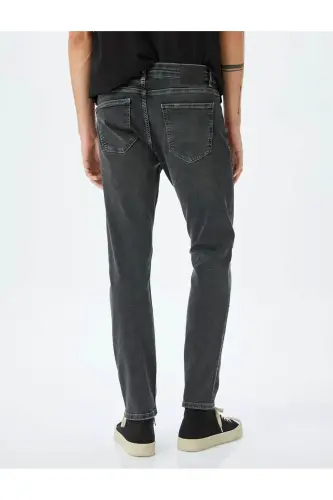 Slim Fit Brad Jean Antrasit Erkak Jean Shim 5s - 4
