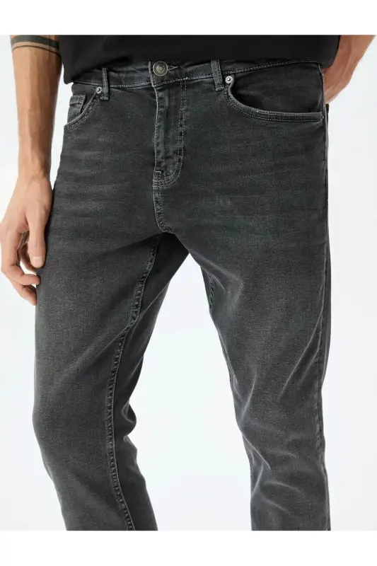 Slim Fit Brad Jean Antrasit Erkak Jean Shim 5s - 5