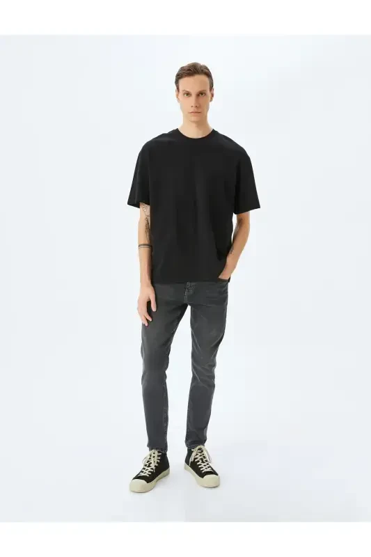 Slim Fit Brad Jean Antrasit Erkak Jean Shim 5s - 2