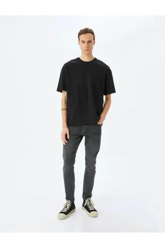 Slim Fit Brad Jean Antrasit Erkek Jean Pantolon 5s - KOTON (1)