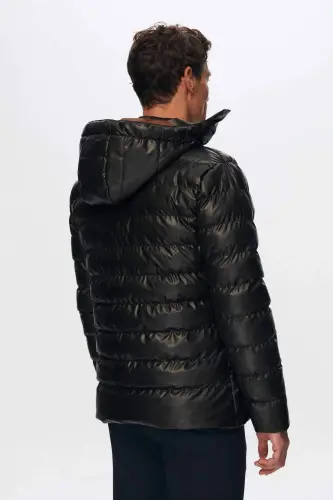 Slim Fit Brown Windproof Water Repellent Winter Coat-Brown - 4