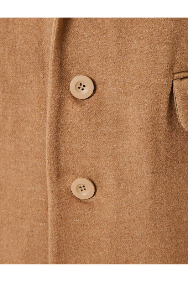 Slim Fit Cashmere Coat with Pocket Details - 20