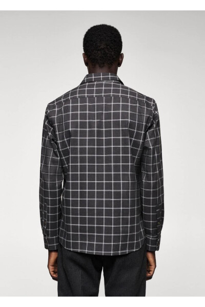 Slim Fit Checked Shirt - 4