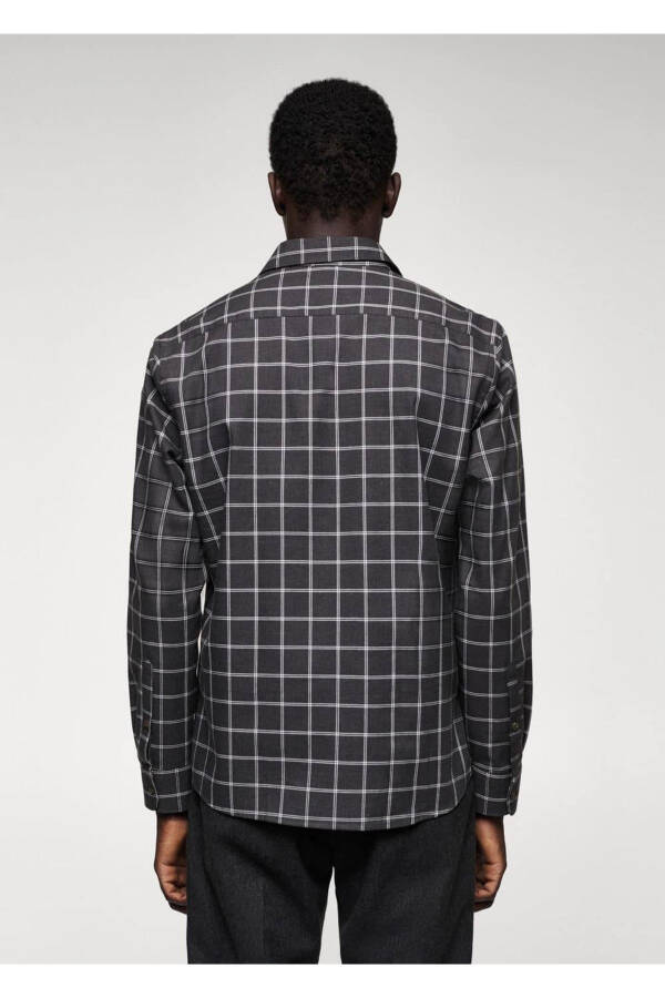 Slim Fit Checked Shirt - 4