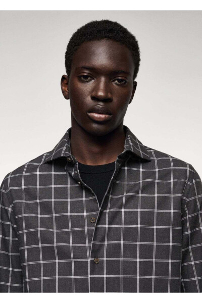 Slim Fit Checked Shirt - 5