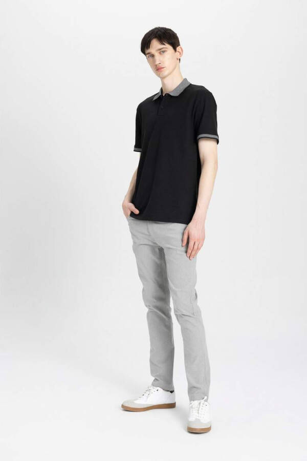 Slim Fit Chino Canvas Pants Grey - 8