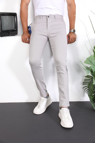 Slim Fit Chino Keten Pantolon - 3