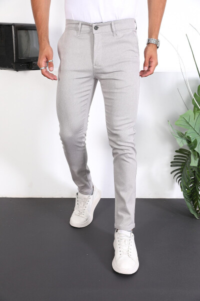 Slim Fit Chino Keten Pantolon - 4