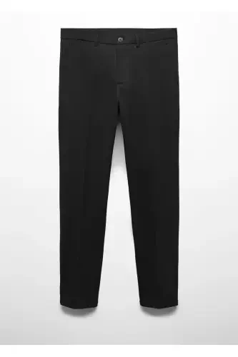 Slim fit chino trousers-Black - 1