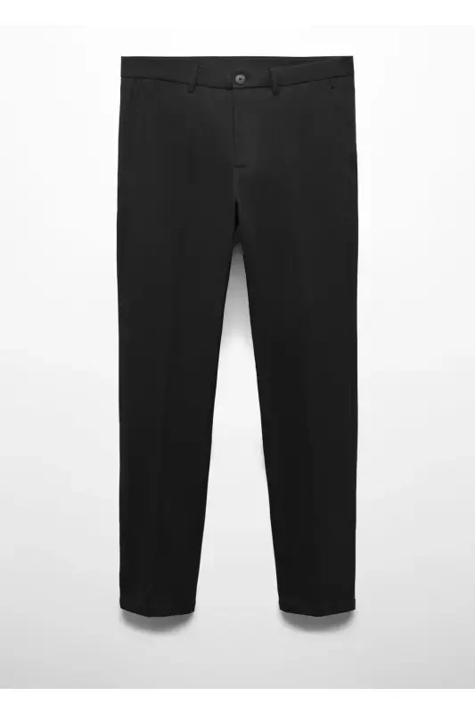 Slim fit chino trousers-Black - 1