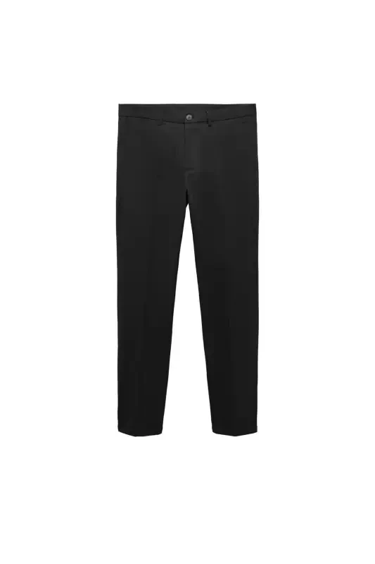 Slim fit chino trousers-Black - 2